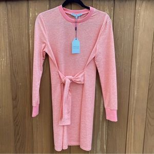 👗English Factory Peach T-shirt Look Tie at Waist Dress Sz M NWT